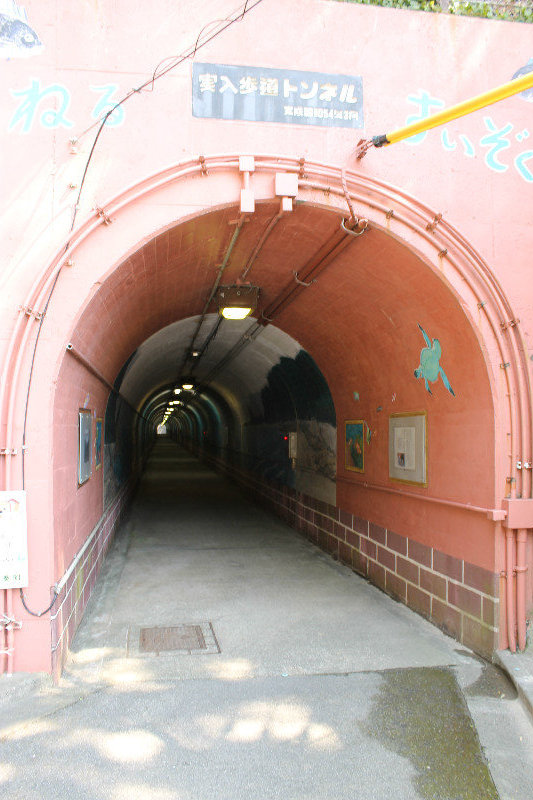 Cyclist tunnel - Kamogawa
