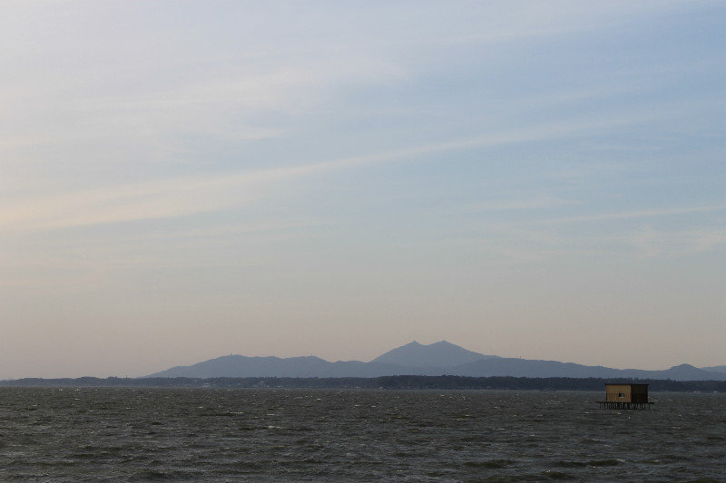 Mt. Tsukuba from Lake Kasumigaura, Ibaraki