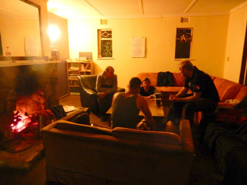 Card game and fire place at 'Away with the faries'