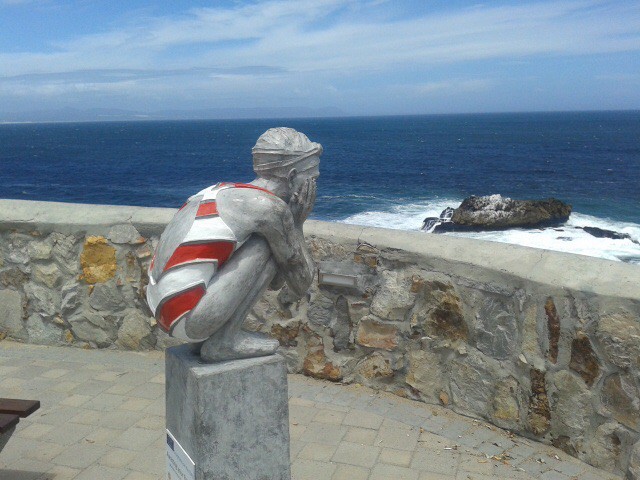 Beautiful statue along the coast