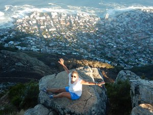 On the top of the Lion's Head for sunrise