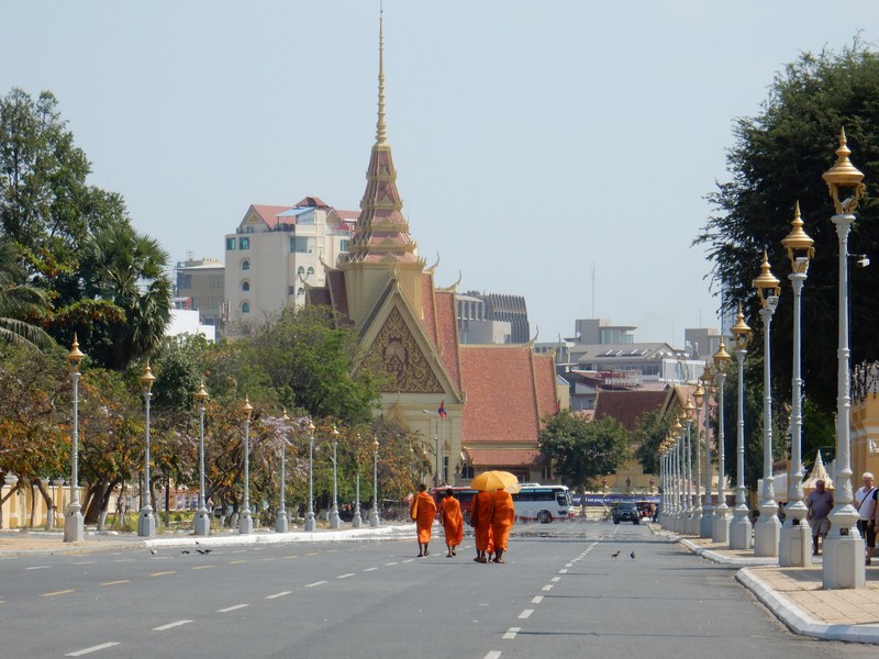 Some monks going to the Royal Palace
