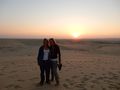 Enjoying sunrise at the white sand dunes