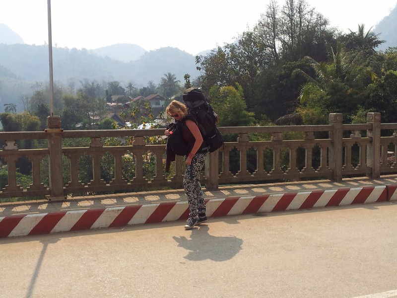 Arriving in Nong Khiaw