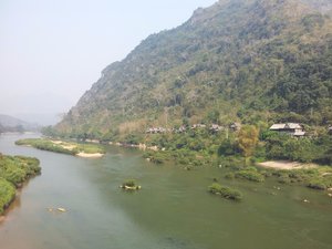 The bungalows at the border of the river