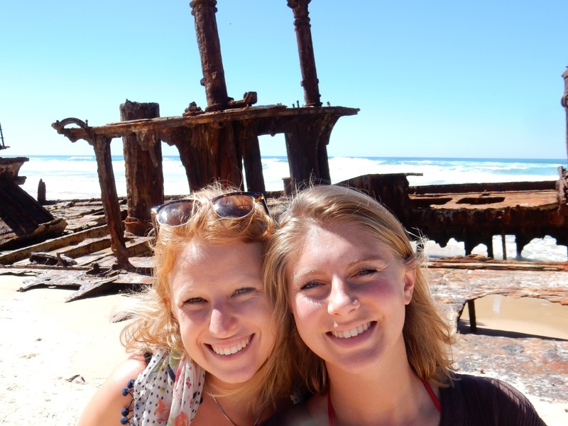 Fraser Island - selfie at shipwreck 