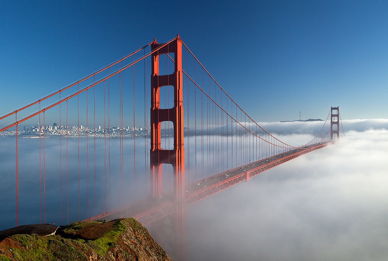 Golden Gate Bridge in Winter