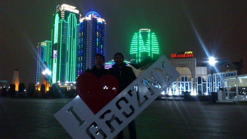 In the centre of Grozny with Yusuf