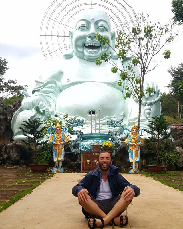 By the laughing the buddha of Dalat