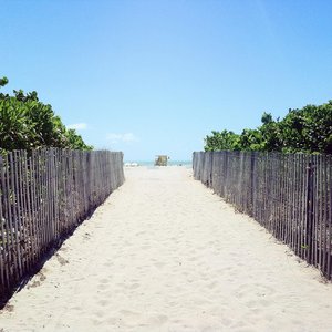 an entrance to Miami Beach