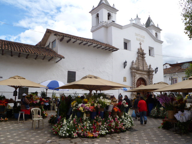 Flower market across from the New Cathedral, open all year round