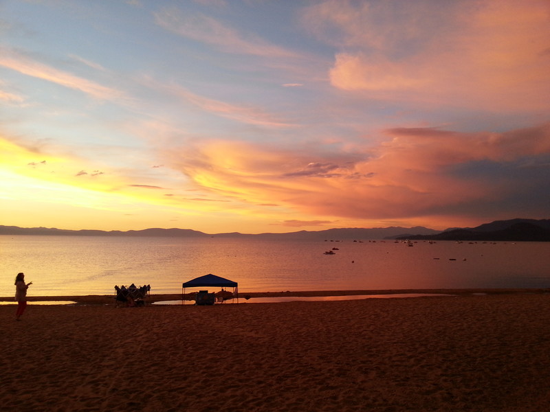 Sunset over Tahoe. 