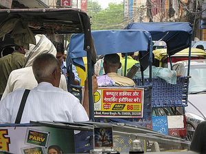 Rikshaw traffic jam