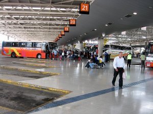 Bus station in Santiago