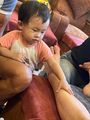 Massage par un enfant 