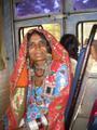 indian woman in a local bus