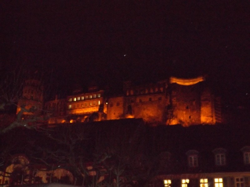 Heidelberg Castle at night