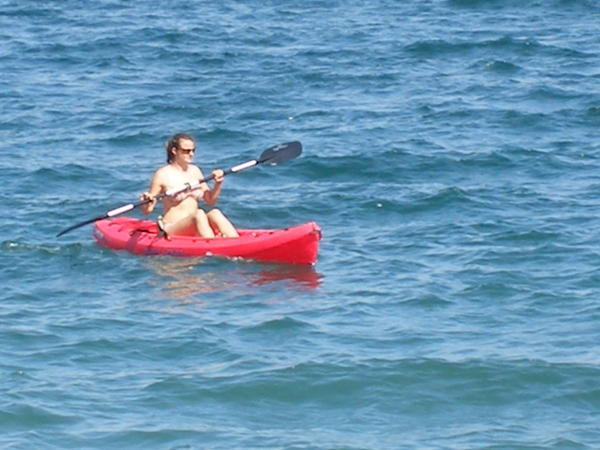 Amy kayaking