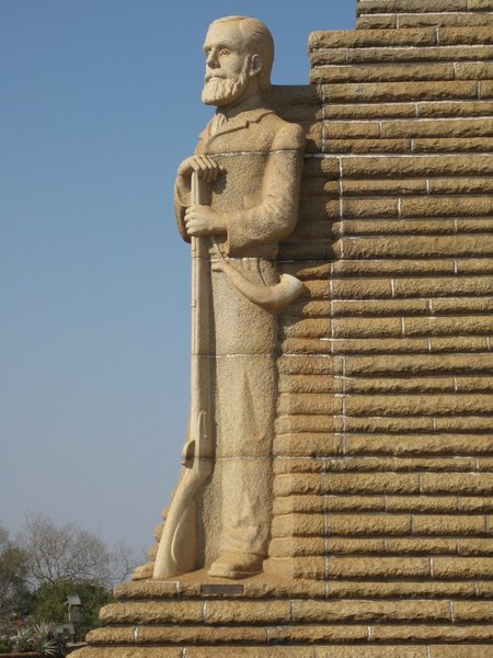 Statue on side of Voortrekker Monument