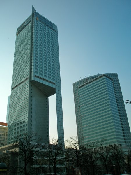 Some of the newer buildings in Warsaw