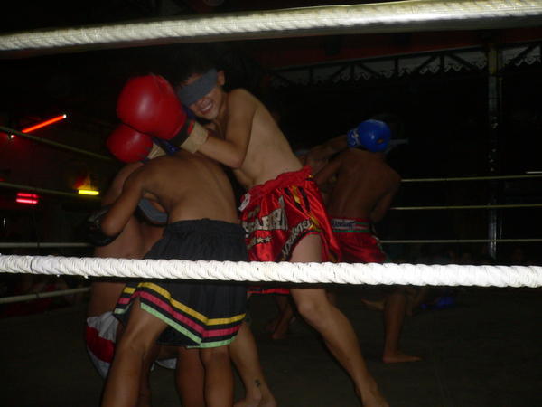 Blindfolded boxing