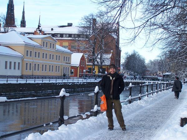Adam by the Uppsala riverbank