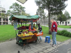 Fruit stand in park