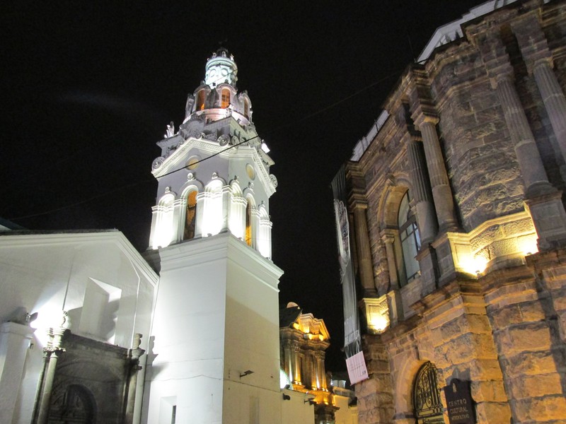 Quito Cathedral by night