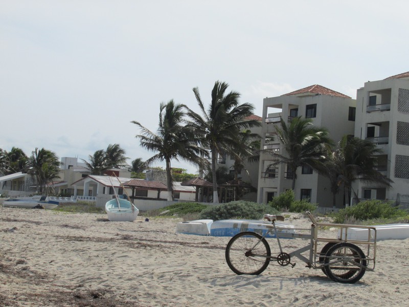 Homes along the Progreso beach