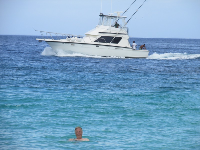 Bob swimming at Playa Azul