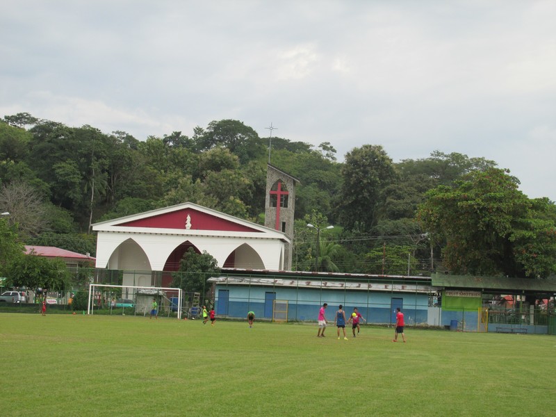 Church and Soccer Field in Quepos