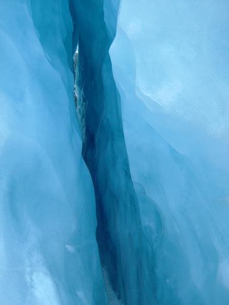 Blue ice cave - oh so narrow