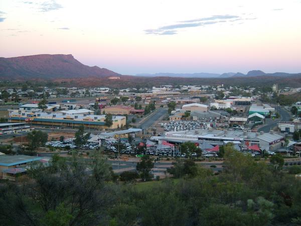 View of the town called Alice at sunrise