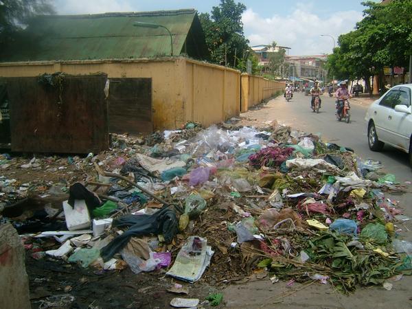 Rubbish disposal is not high on the Cambodian's list of priorities