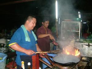Cooking the delicious street food