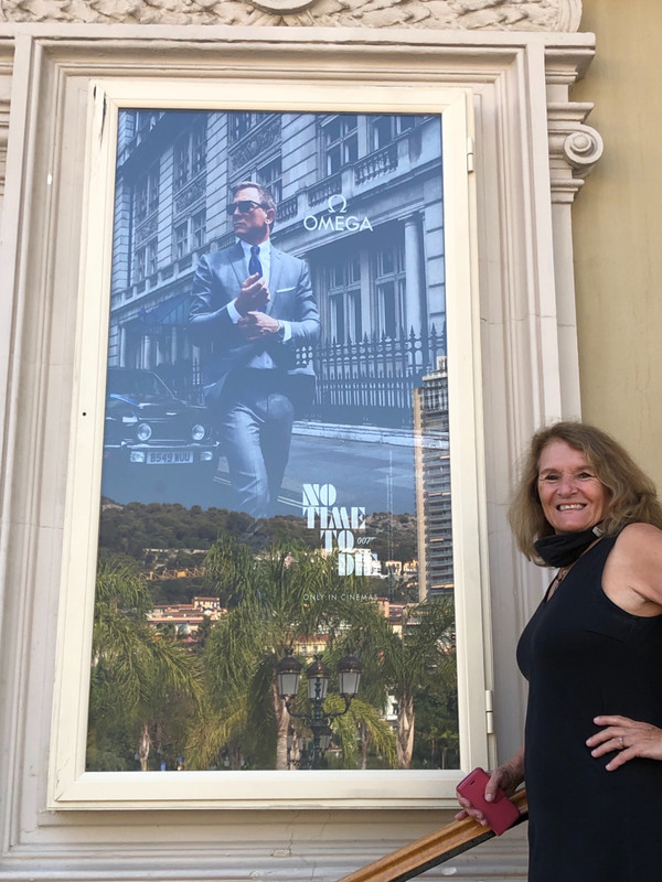 Poster for Bond film in front of the Casino