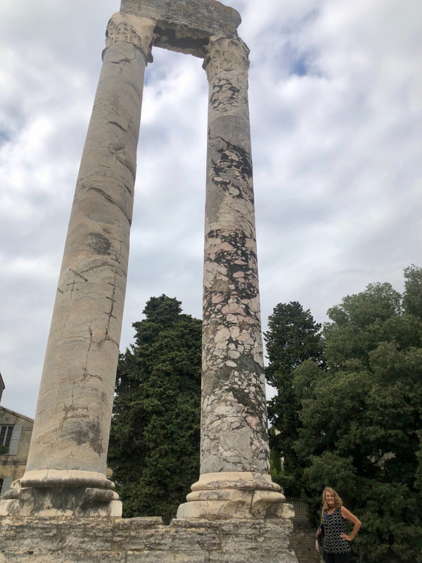 Pillars at ancient theater 