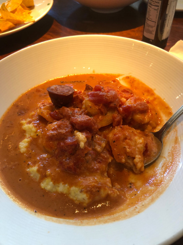 Shrimp, sausage and grits - best lunch ever