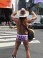 The naked man in Times Square 