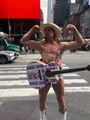 The naked man in Times Square