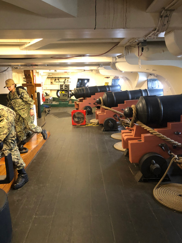 The cannons on Old Ironsides