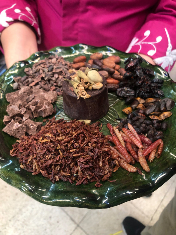 A platter of assorted insects to eat