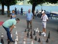Men playing chess in Lugano