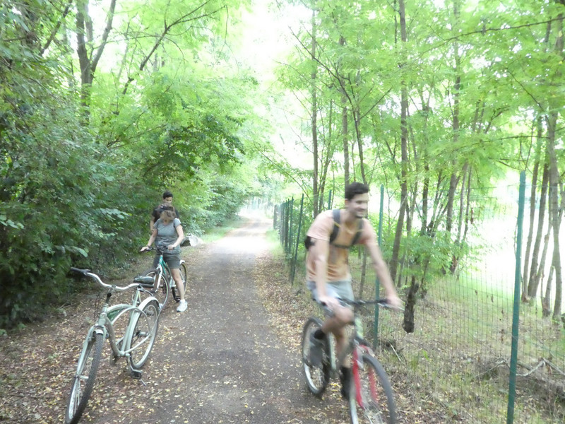 Bike ride around Lake Comabbio