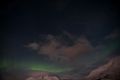 Northern lights and clouds