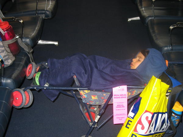 napping in the airport