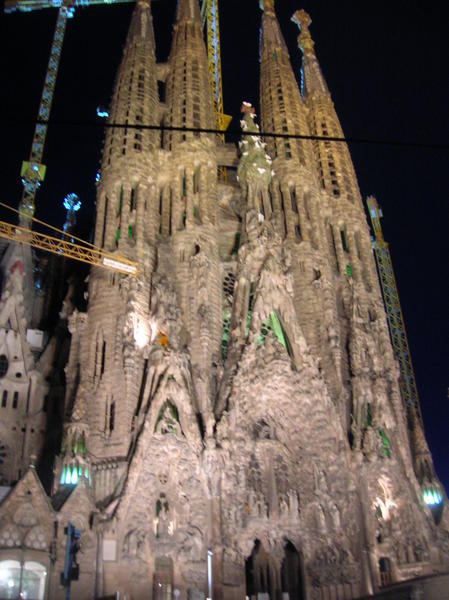 Gaudi Church at night