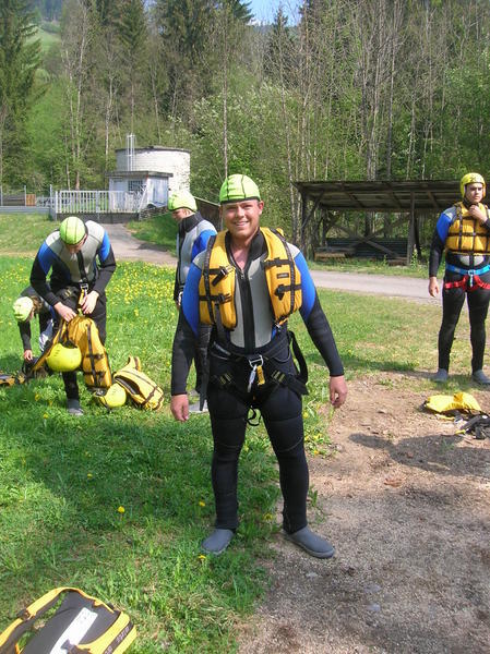 Canyoning gear, minus the helmet