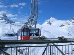 The gondola up the Klein Matterhorn, holds about 70 people