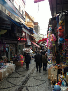 narrow streets and market